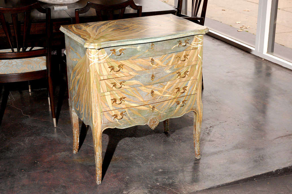Elaborate Trompe L'oeil Painted Chest of Drawers