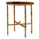 20th Century Small Oval Table with Mirrored Top