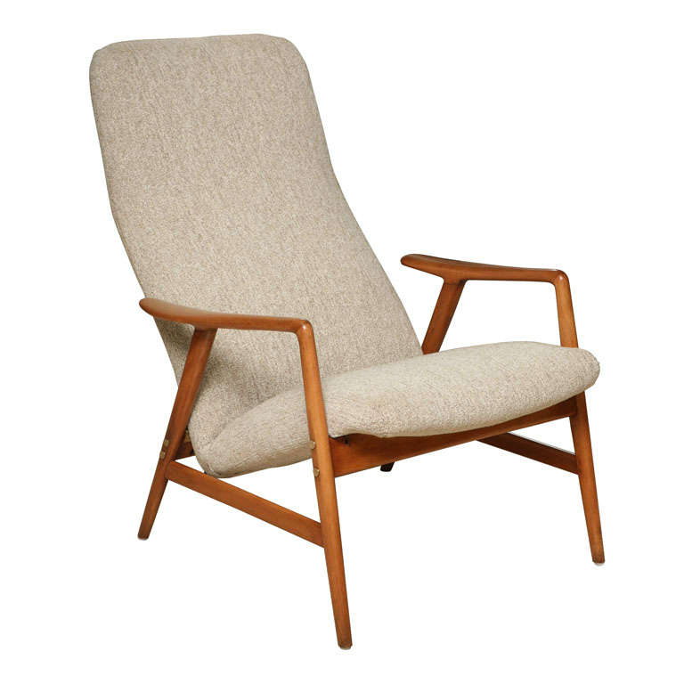 50's Swedish Reclining Lounge Chair at 1stDibs