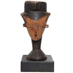 African Kuba Ndengese Wood Carved  Palm Wine Cup