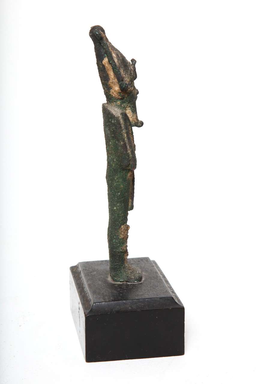 18th Century and Earlier Ancient Egyptian Bronze Statuette of the God Osiris For Sale