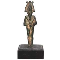 Ancient Egyptian Bronze Statuette of the God Osiris