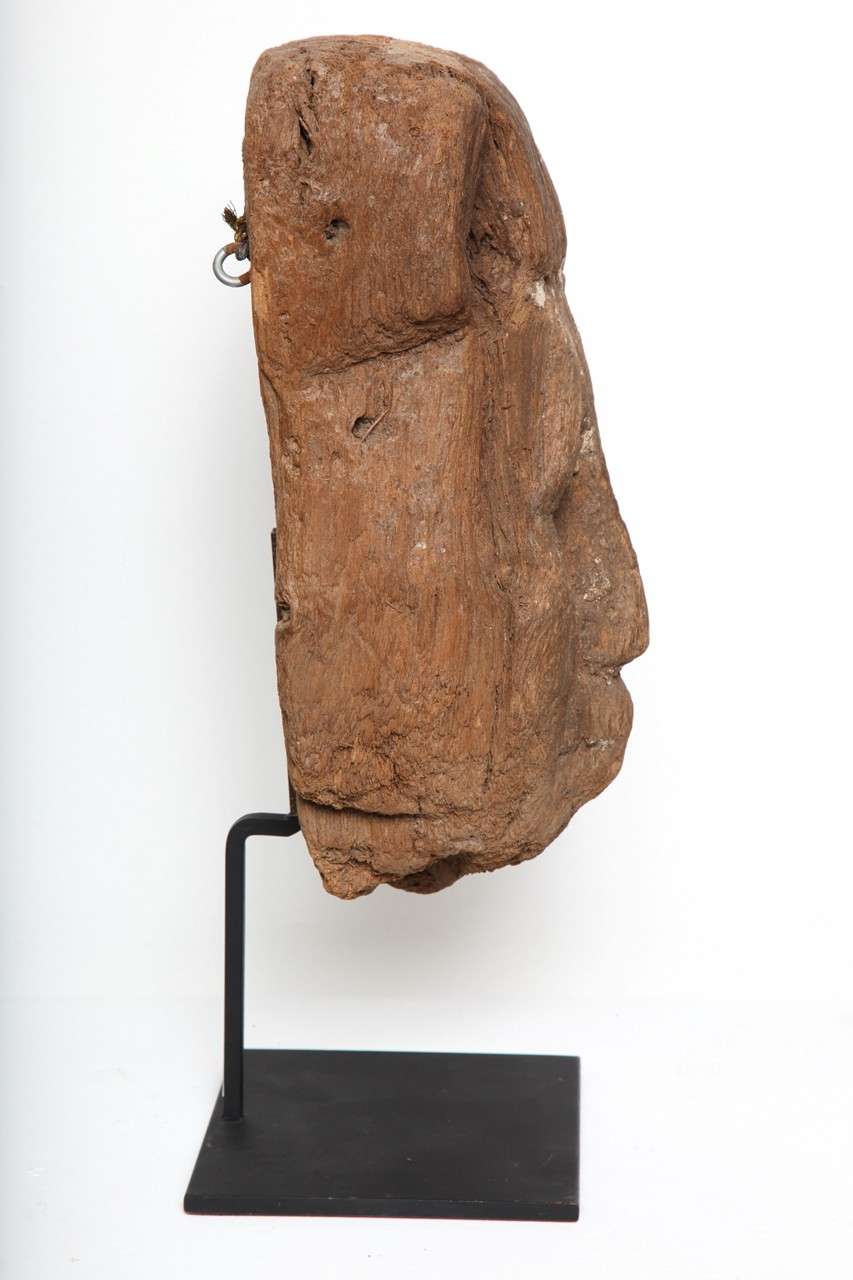 Ancient Egyptian Wood Sarcophagus Mask For Sale 2