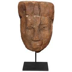 Ancient Egyptian Wood Sarcophagus Mask