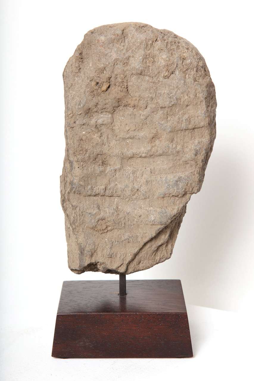 Carved Gandharan Schist Stone Bust of  a Bodhisattva For Sale