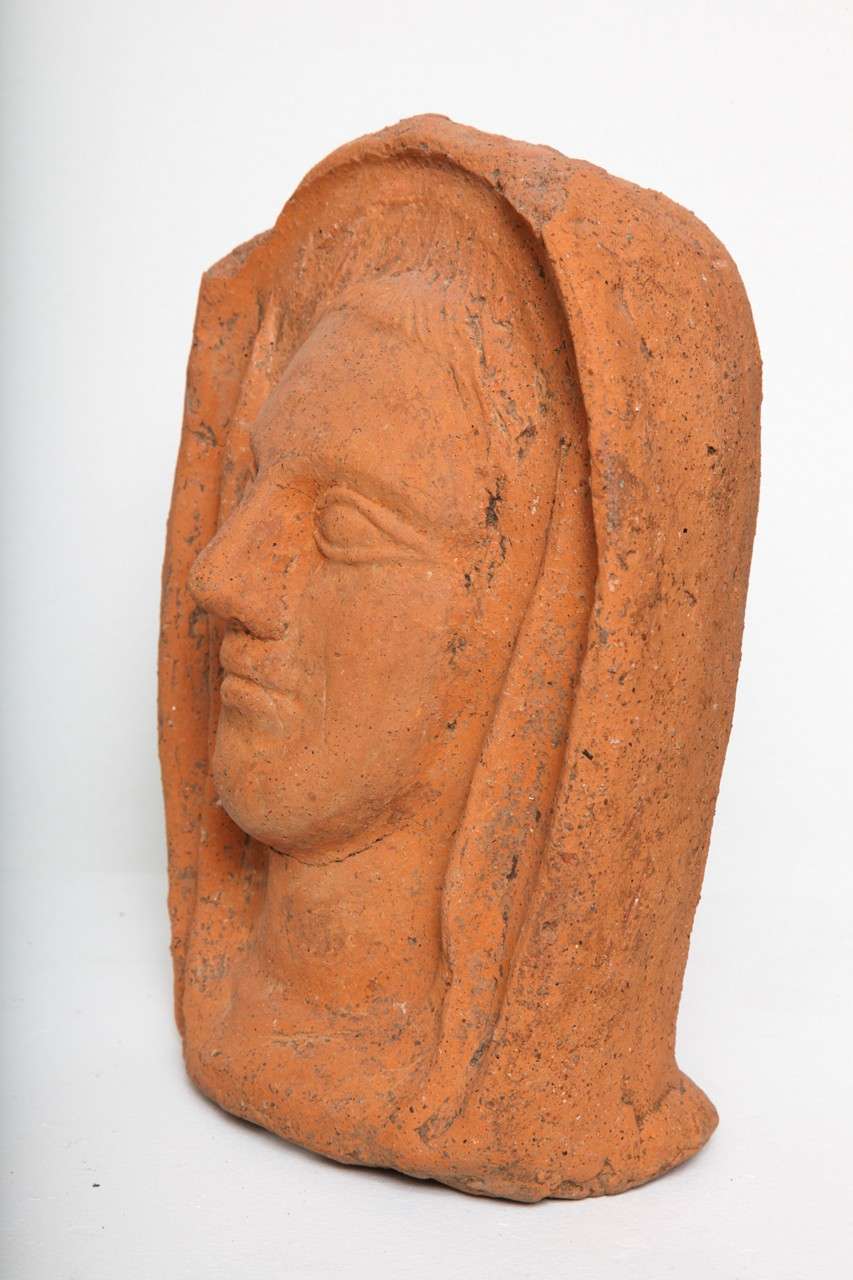 18th Century and Earlier Etruscan terracotta votive Head  For Sale