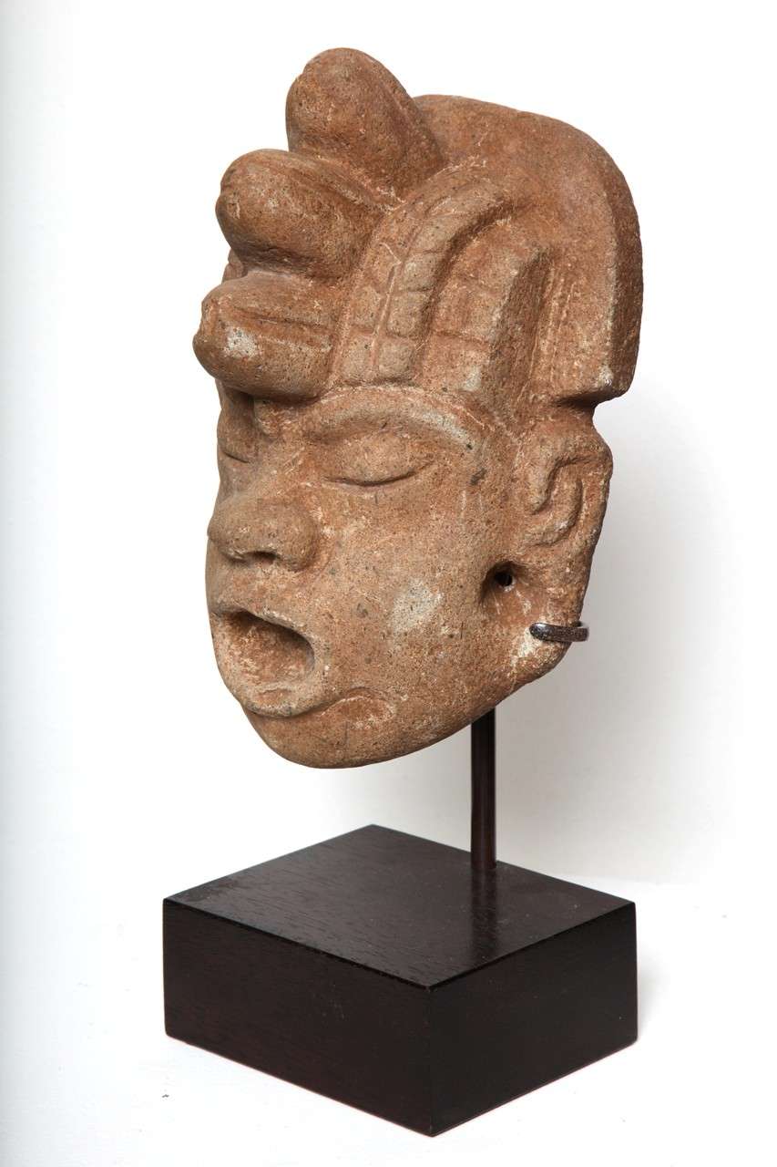 Pre Columbian Vera Cruz Stone Hacha of Xipe Totec