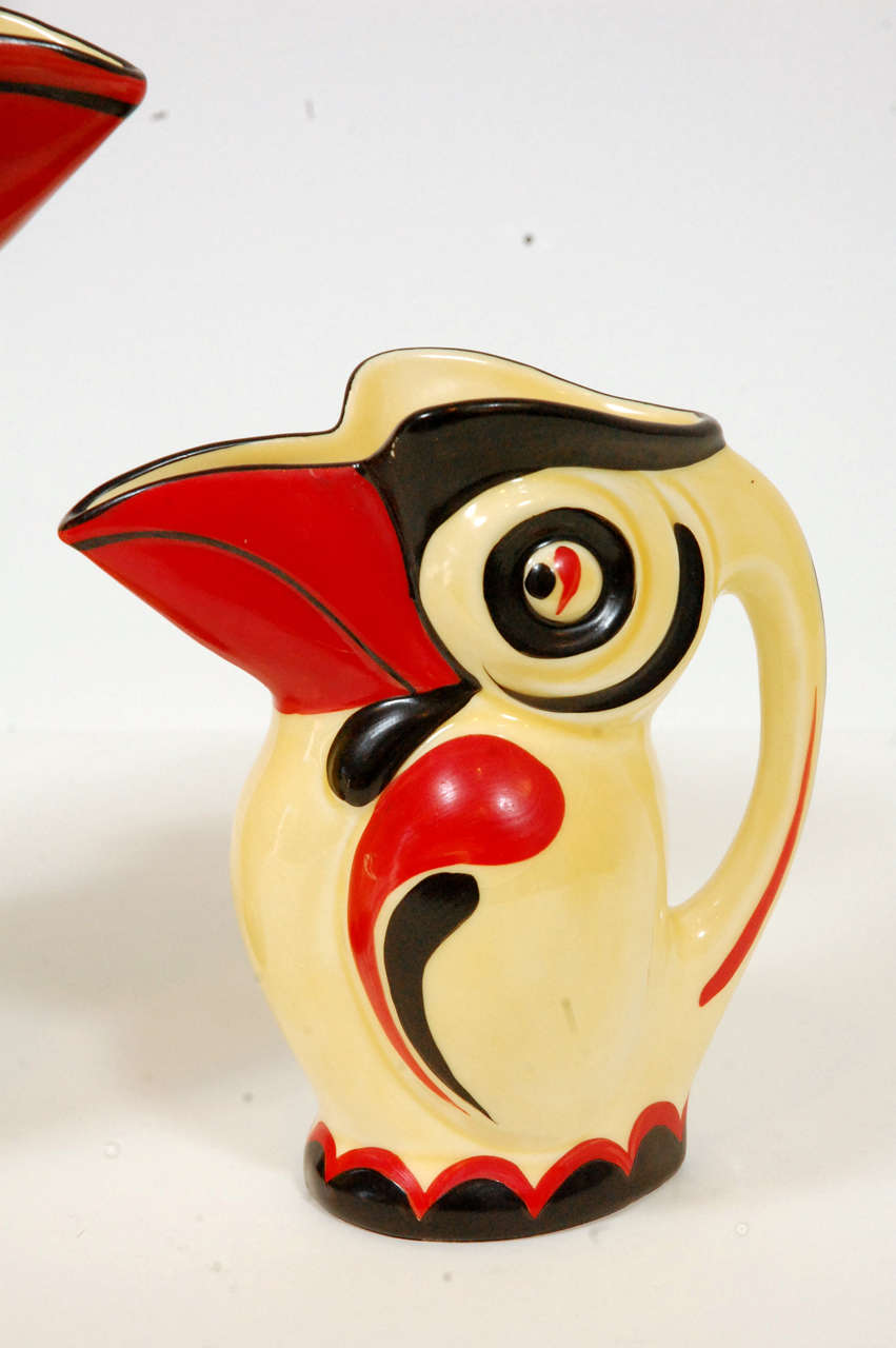 Witty Czech Toucan Pitchers In Good Condition In santa monica, CA
