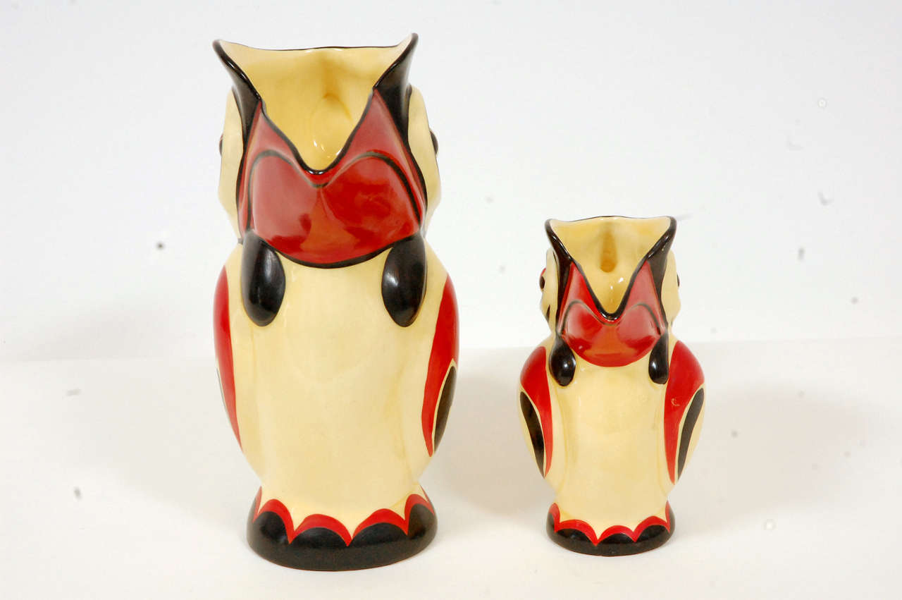 Mid-20th Century Witty Czech Toucan Pitchers
