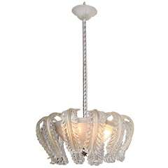 Chandelier Made In Venice 1940 By Barovier Toso