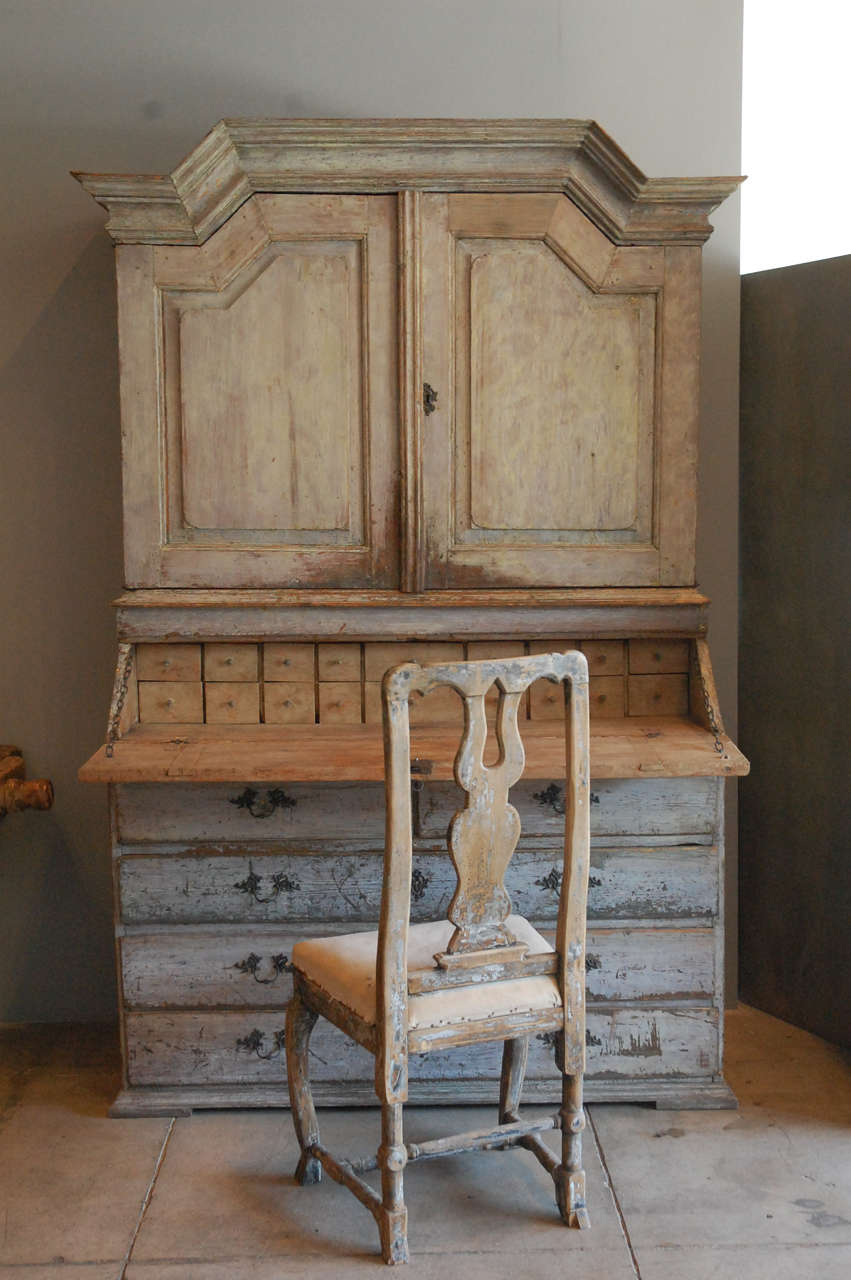 a gustavian hutch / desk in it's original finish & condition.