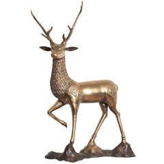 Vintage 1970s Brass deer 