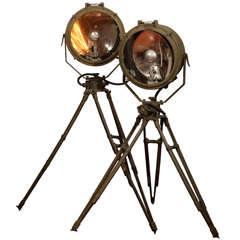 Used 1943 WWII Crouse-Hinds Military Searchlights