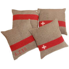 Vintage Swiss Army Blanket Pillows
