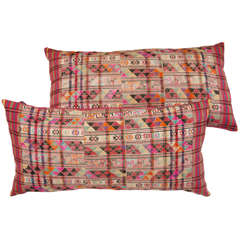 Vintage Bhutanese Embroidery Large Pillows
