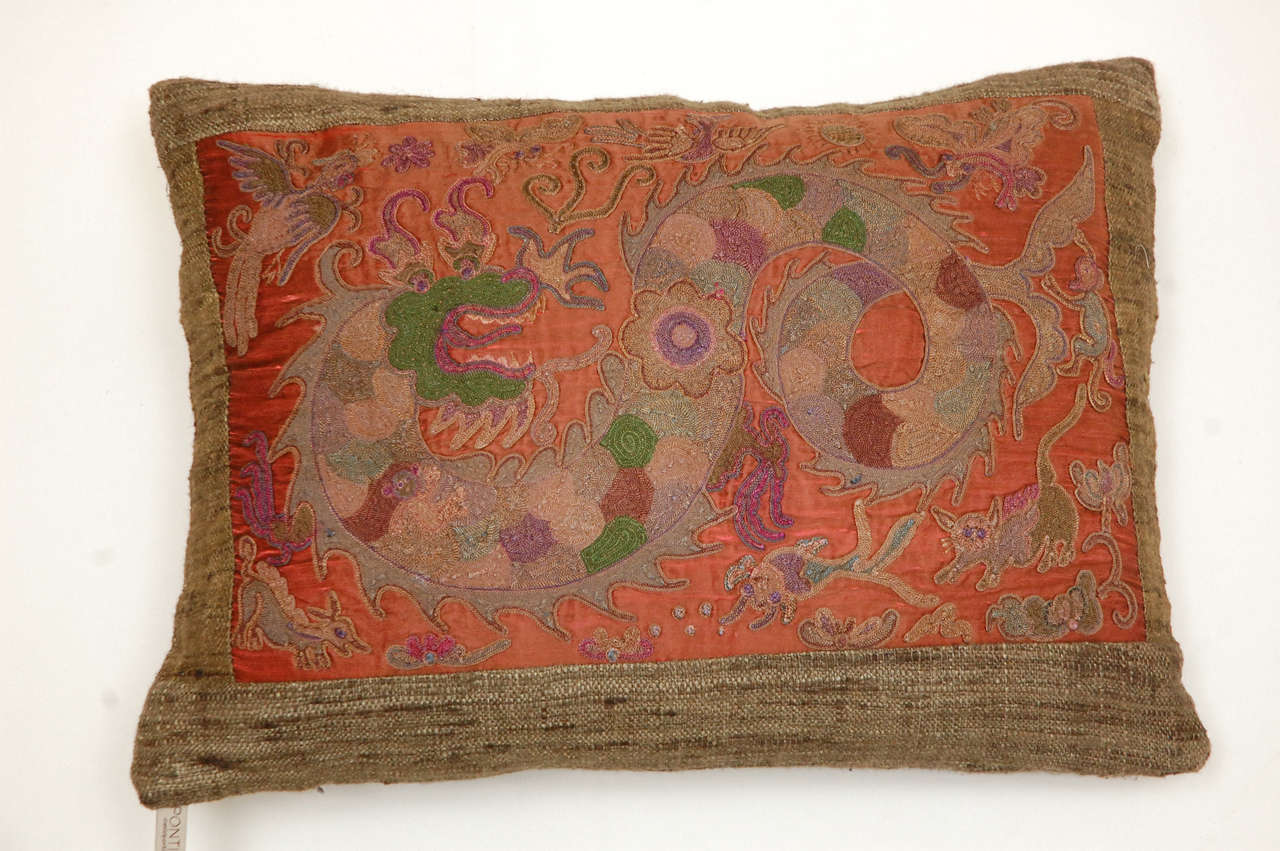 Vintage Chinese Silk Pillows at 1stdibs