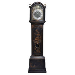 Antique Fine English Lacquerwork Tallcase Clock, Circa 1780