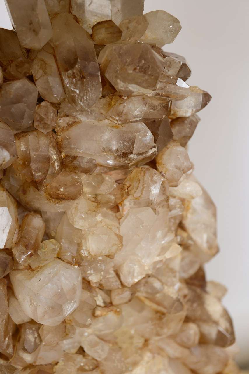 Mid-20th Century Pair of Rock Crystal Lamps by Carole Stupell