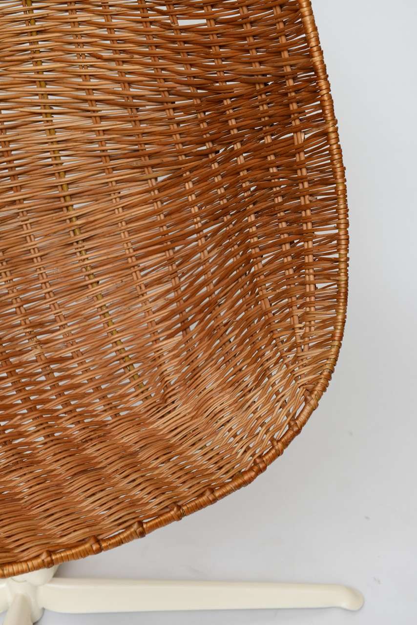 Mid-20th Century Hanging Wicker Egg Chair