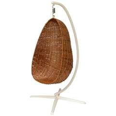Used Hanging Wicker Egg Chair