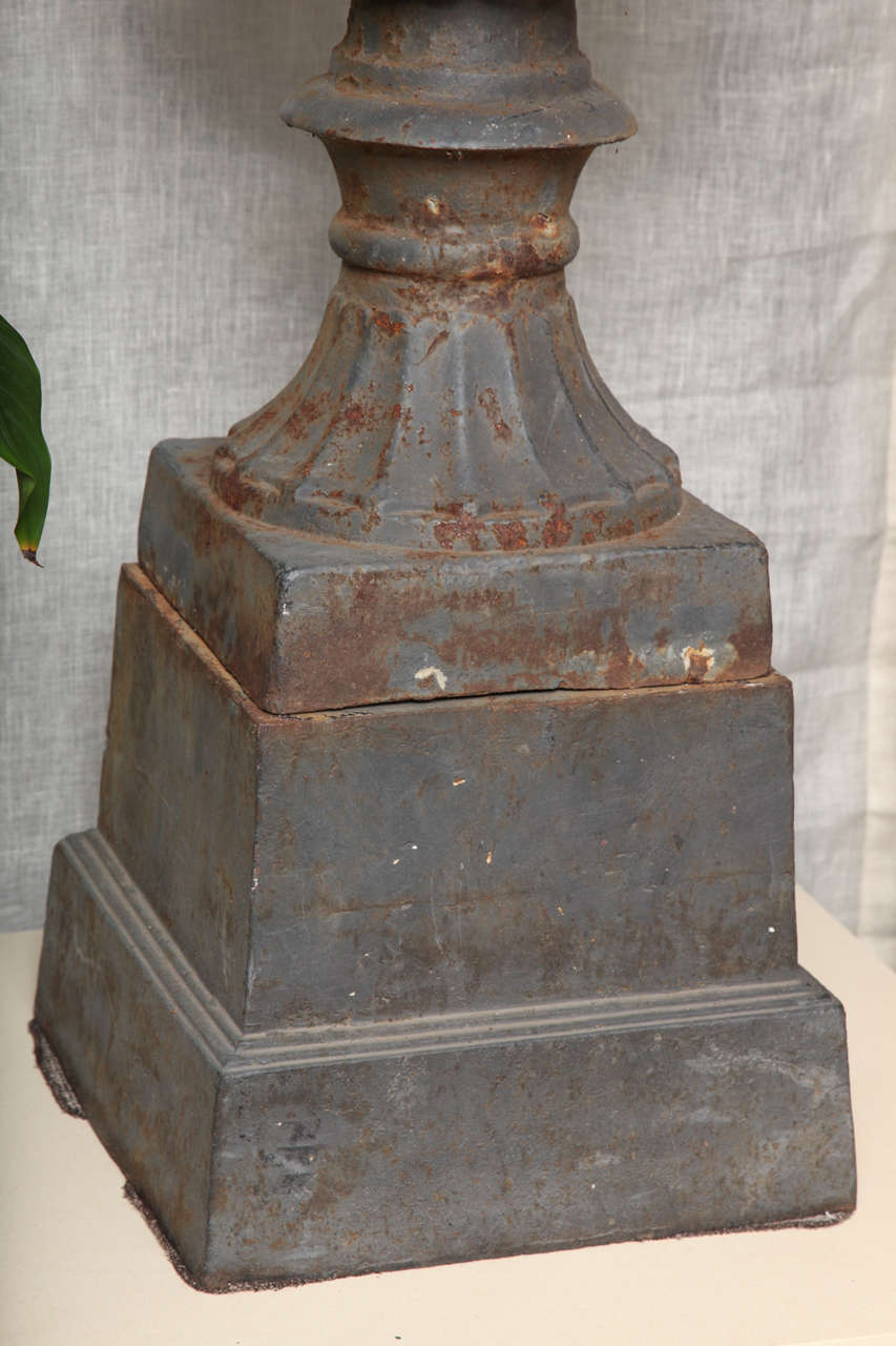 Painted Cast Iron Garden Urns