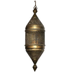 Moroccan Brass Lantern, Vintage