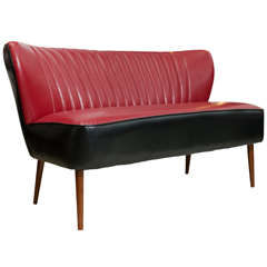 Red and Black Loveseat