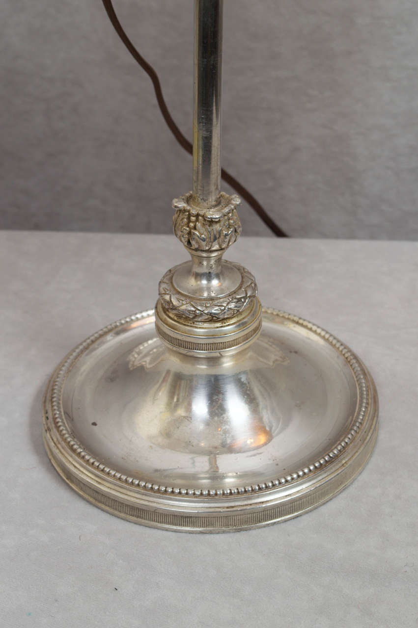 20th Century Silvered Quality Adjustable Desk Lamp ca.1910
