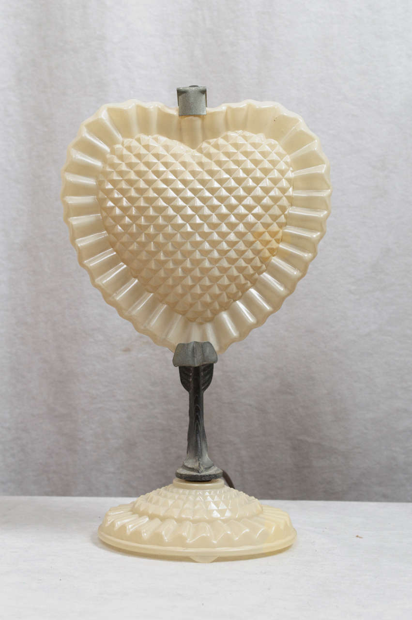 Unusual Art Deco HeartShaped Lamp at 1stDibs vintage heart lamp