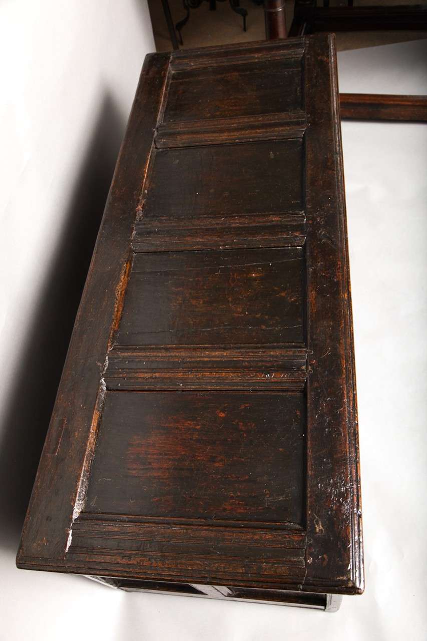 James I Period Inlaid Oak Coffer 1
