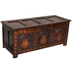 James I Period Inlaid Oak Coffer