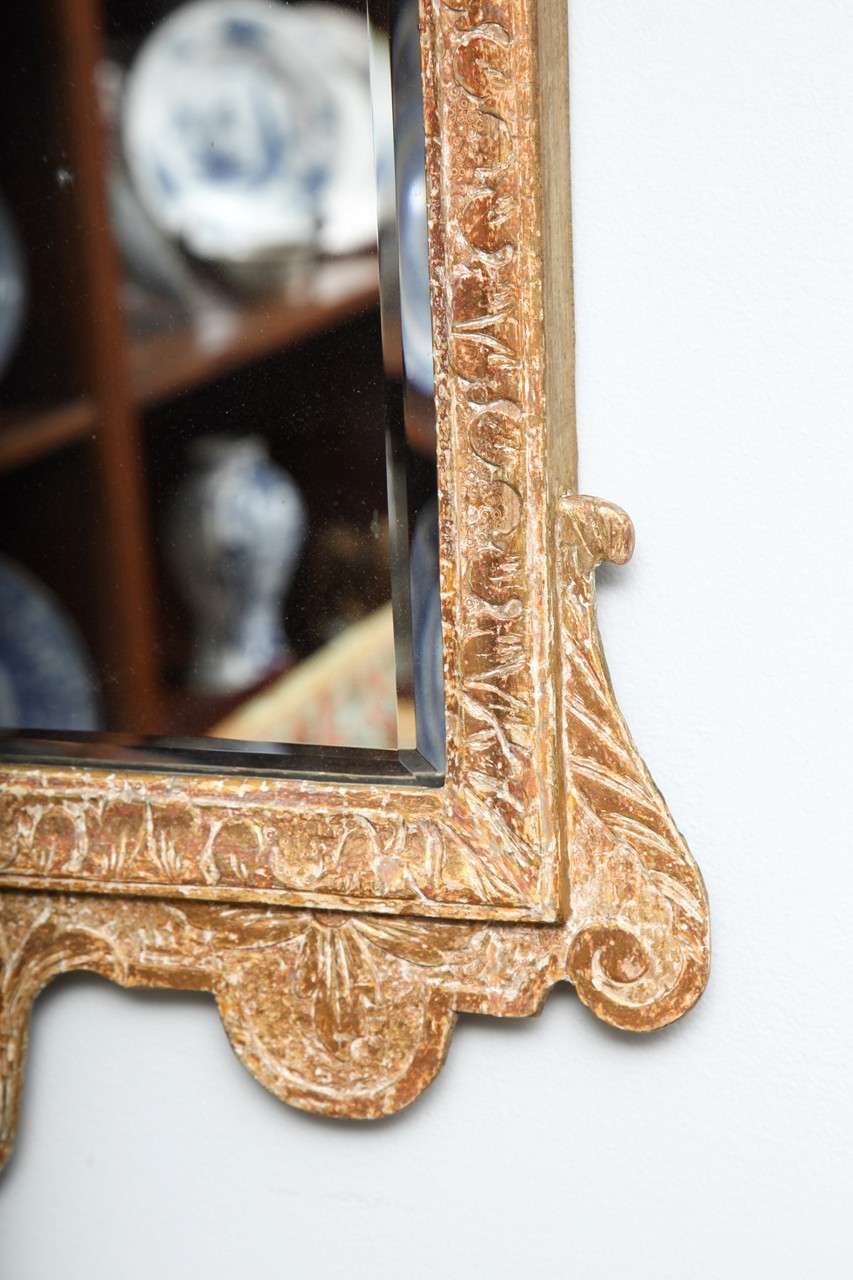 George I Carved Gesso Gilt Mirror In Good Condition In Greenwich, CT