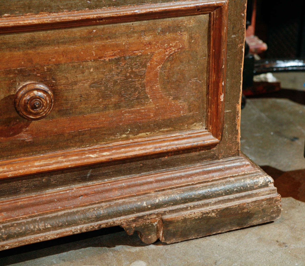 Walnut 19th Century, Painted Tuscan Commode
