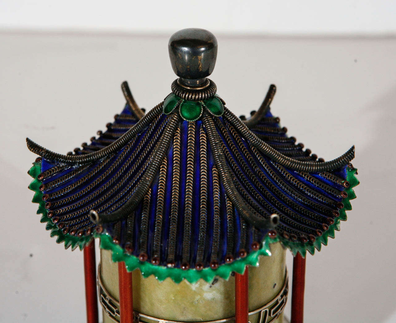 Early 20th Century Pagoda Canister In Excellent Condition In Newport Beach, CA