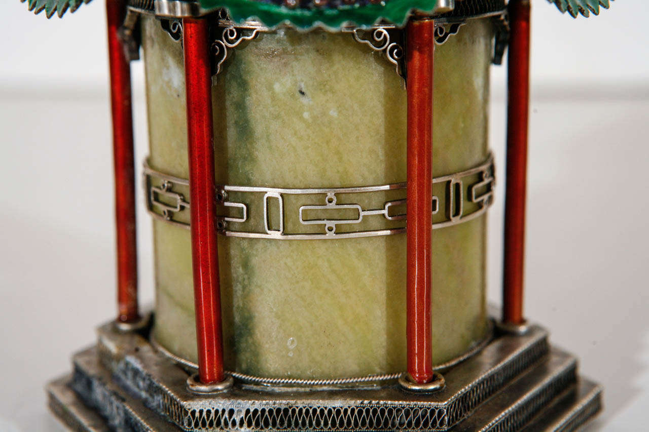 Silver Early 20th Century Pagoda Canister