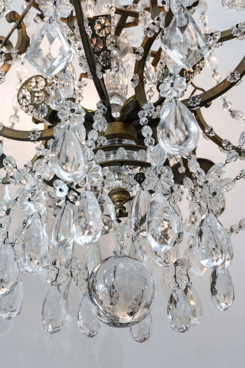 19th Century, Gilt Bronze and Crystal Chandelier 2