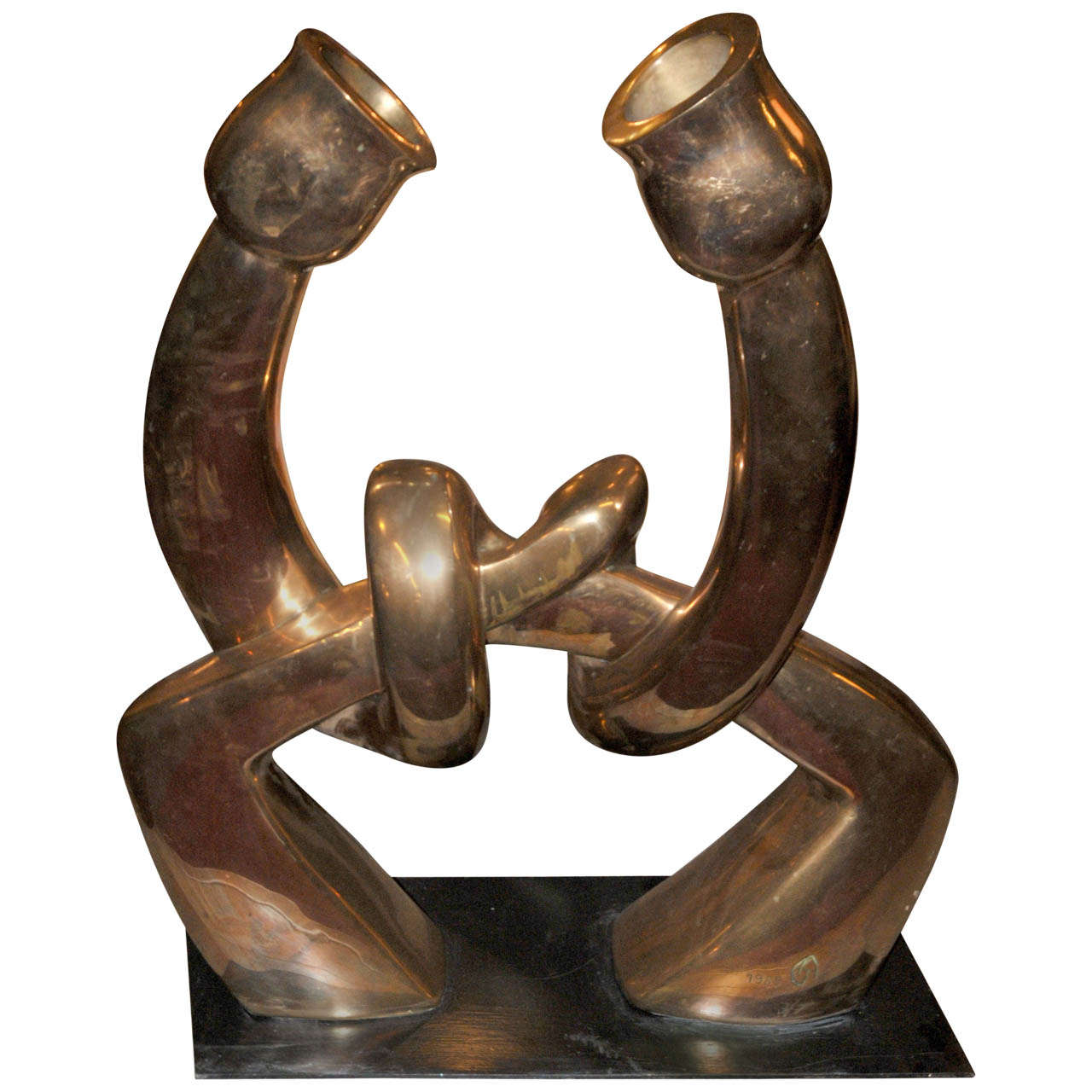 1985 Gilded Bronze Sculpture by Alexandre Grosman For Sale