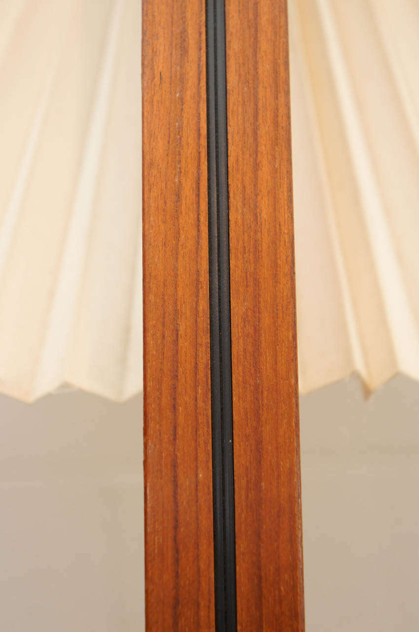 Bentwood A Caprani Standing Lamp with Pleated Shade For Sale