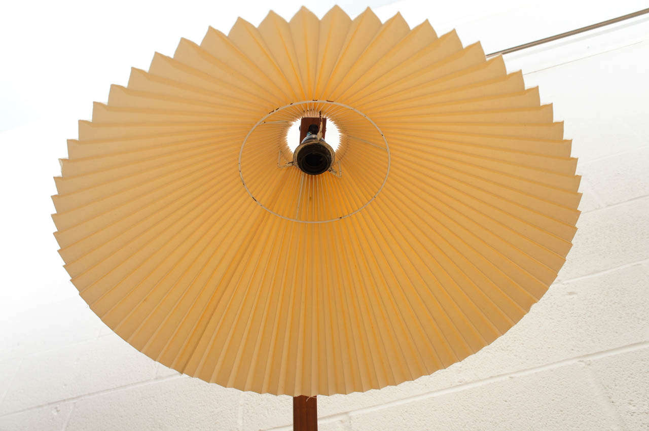 A Caprani Standing Lamp with Pleated Shade For Sale 4