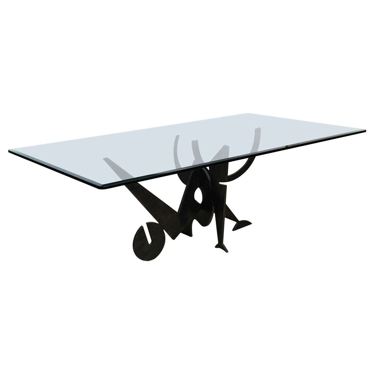 Italian Modern Patinated Bronze Dining Table, Pucci Di Rossi