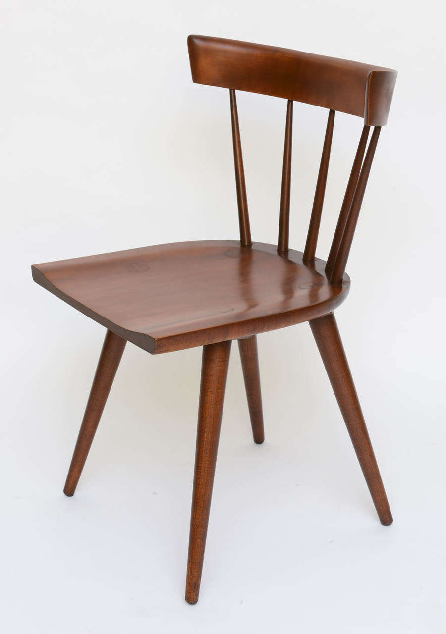 American Single Paul McCobb Spindle Back Chair in Dark Maple