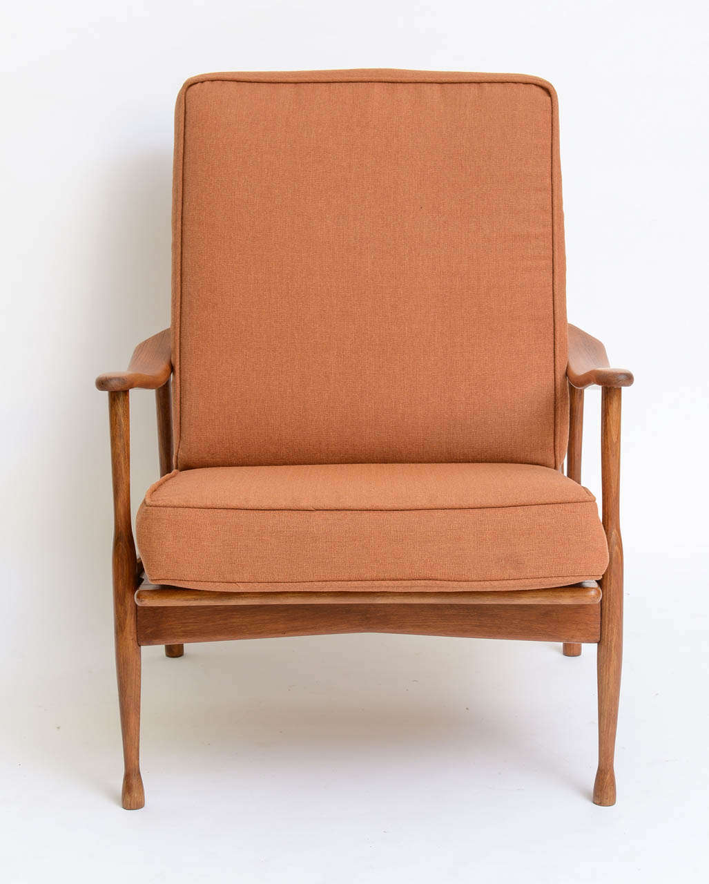 Mid-20th Century Danish Ib Kofod Larsen Style Teak Spindle Back Lounge Chair