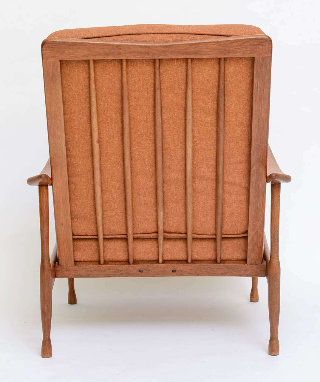 Danish Ib Kofod Larsen Style Teak Spindle Back Lounge Chair 4