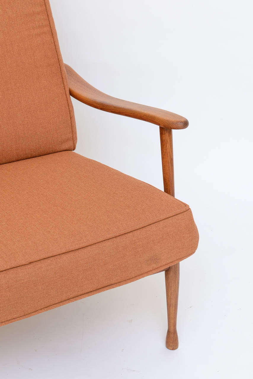 Danish Ib Kofod Larsen Style Teak Spindle Back Lounge Chair 5