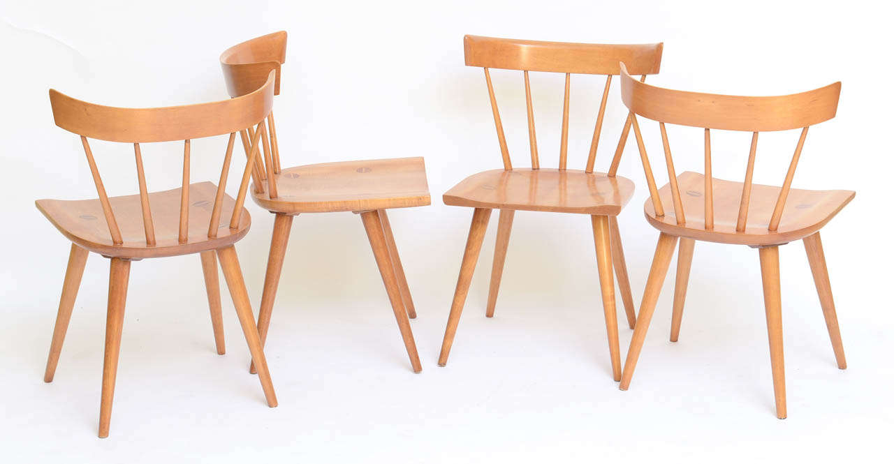 Mid-Century Modern Four Paul McCobb Planner Group Dining Chairs Windsor Style