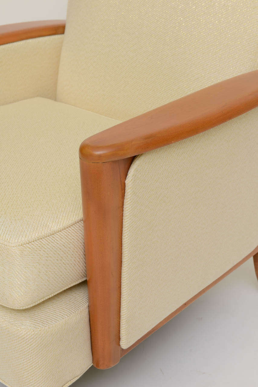 Upholstery 1941 Streamline Modern Lounge Chair by Heywood Wakefield