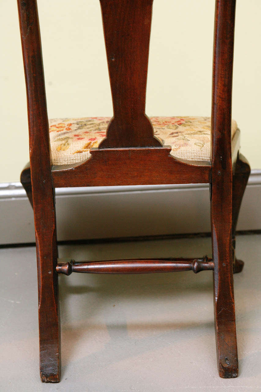 A Pair of English Queen Anne Low Hearthside chairs, mid 18th c. 6