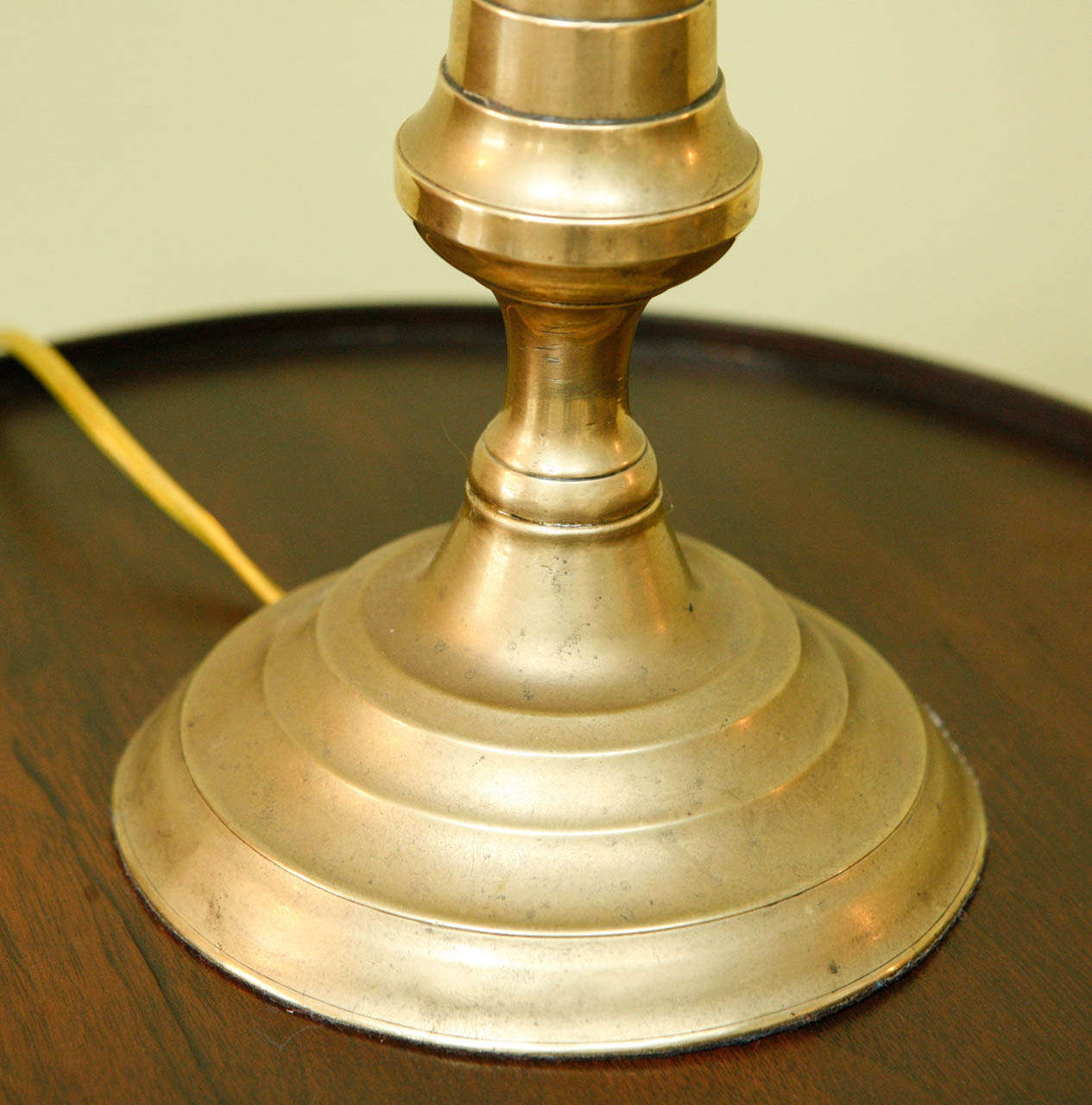 A Continental Brass Candlestick, Early 19th C., Now Wired As A Lamp 4