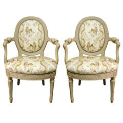 Painted Swedish Armchair, c. 1800