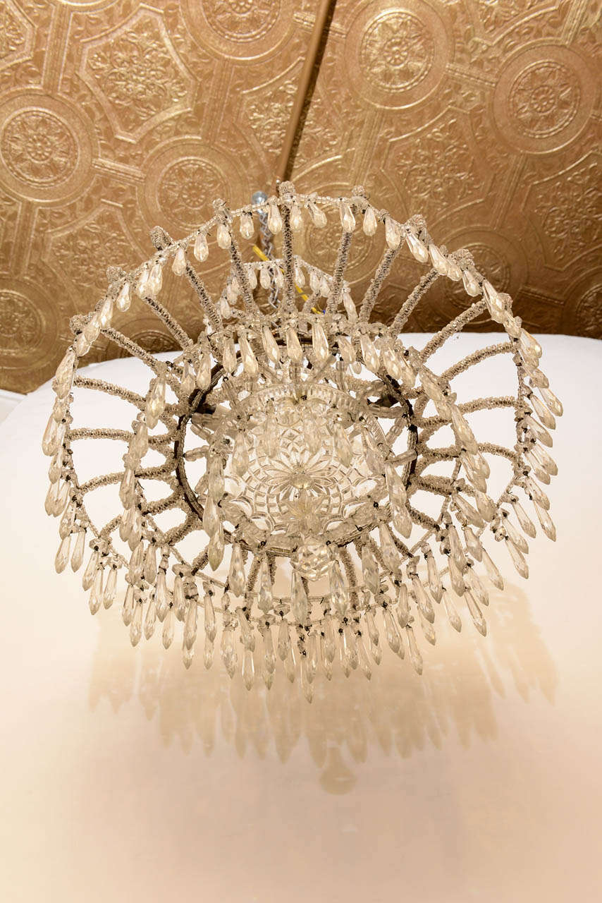 Bead Encrusted Italian Waterfall Chandelier from Bahia Mar Yacht Center 3